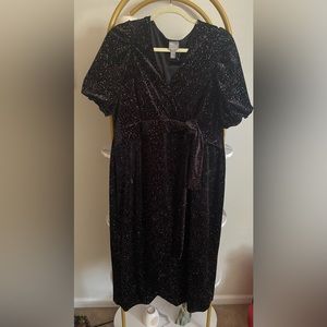 Black Sparkly Maternity Dress Size 14